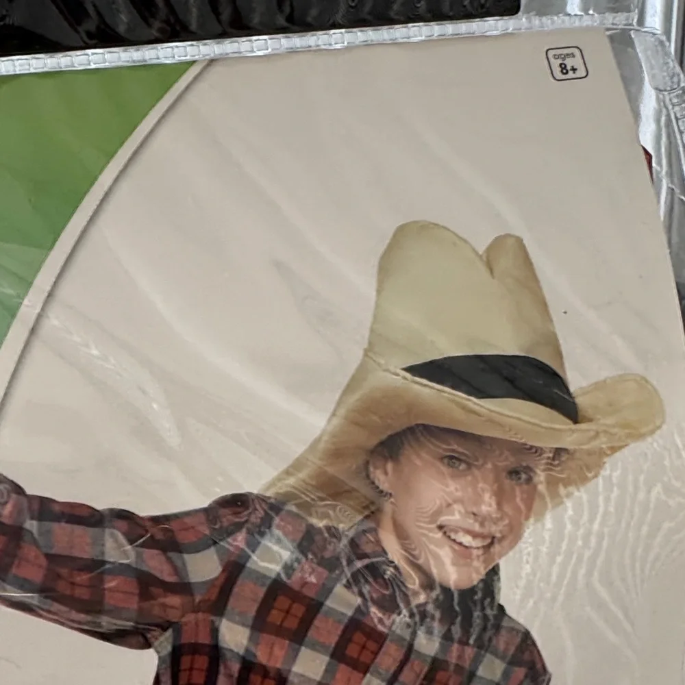 Spirit Inflatable Bull Rider Costume - Brown, Black, Blue, Cream - Picture 2 of 3